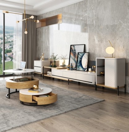 🎉Massive Discount🛒Round Coffee Table with Lift Up Top and Hidden Storage Space and Metal Frame