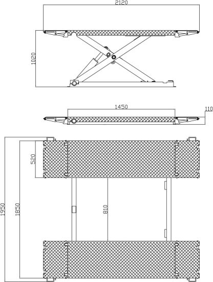 8000lb Mid Rise Scissor Lift