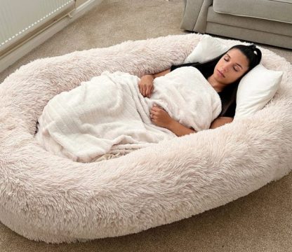 ✨TODAY ONLY🔔Luxury Super Large Sleep Deeper Oval Bed Human Dog Bed