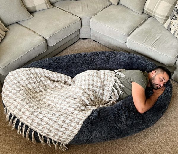 ✨TODAY ONLY🔔Luxury Super Large Sleep Deeper Oval Bed Human Dog Bed