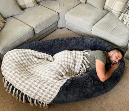 ✨TODAY ONLY🔔Luxury Super Large Sleep Deeper Oval Bed Human Dog Bed