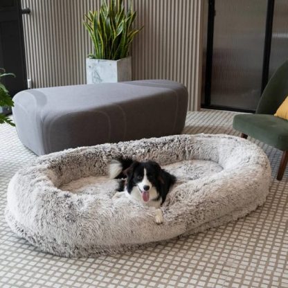 ✨TODAY ONLY🔔Luxury Super Large Sleep Deeper Oval Bed Human Dog Bed