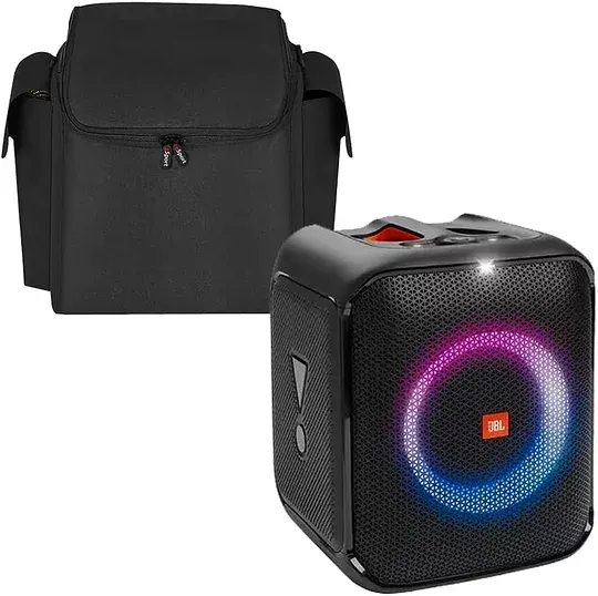 100W Sound, Built-in Dynamic Light Show, and Splash Proof Design, Black