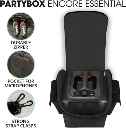 100W Sound, Built-in Dynamic Light Show, and Splash Proof Design, Black
