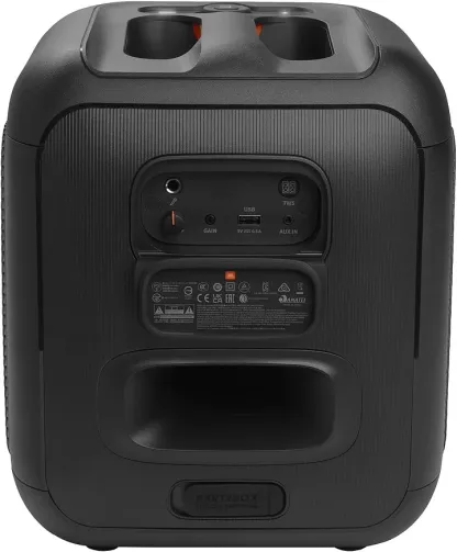 100W Sound, Built-in Dynamic Light Show, and Splash Proof Design, Black