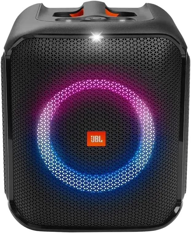 100W Sound, Built-in Dynamic Light Show, and Splash Proof Design, Black