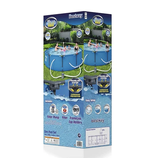 Round Metal Frame Above Ground Outdoor Backyard Swimming Pool Set