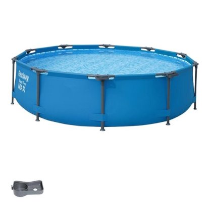 Round Metal Frame Above Ground Outdoor Backyard Swimming Pool Set