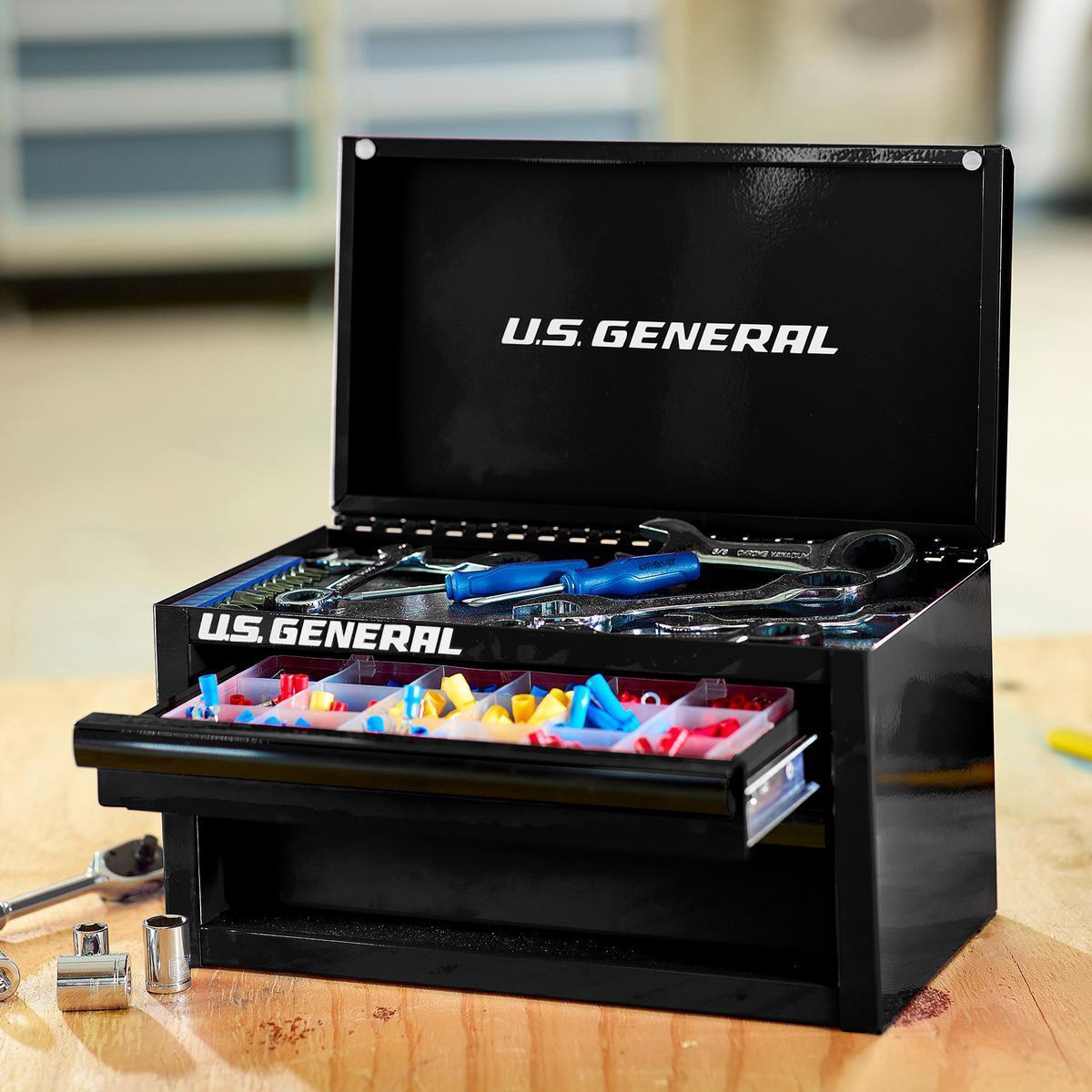 U.S. GENERAL Mini Steel Toolbox