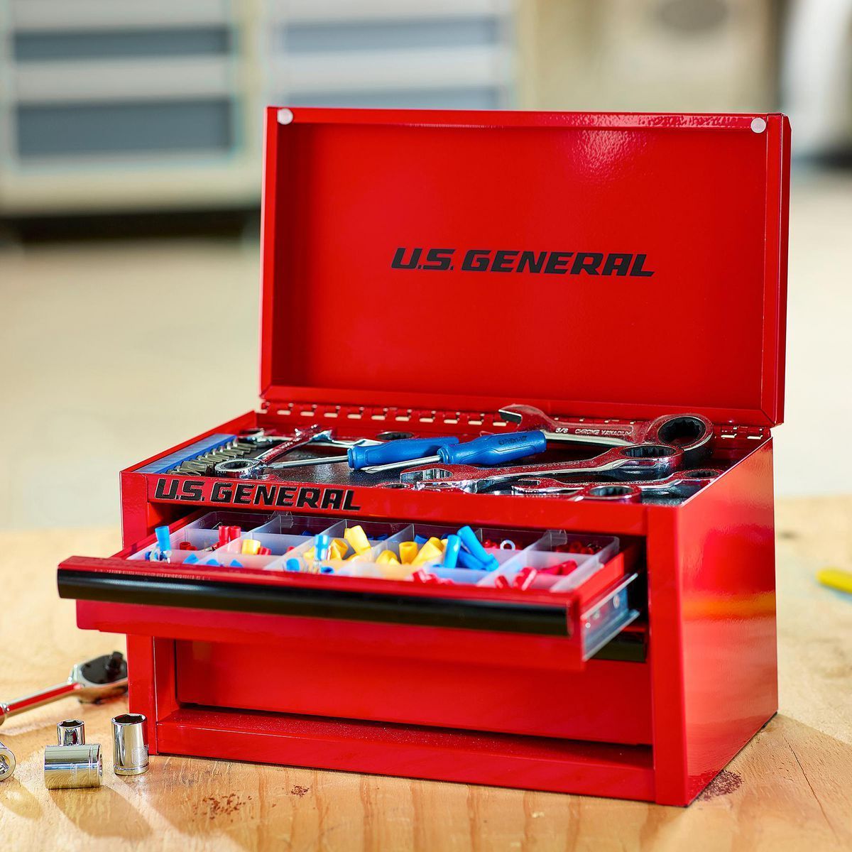 U.S. GENERAL Mini Steel Toolbox