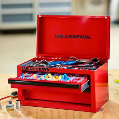 U.S. GENERAL Mini Steel Toolbox