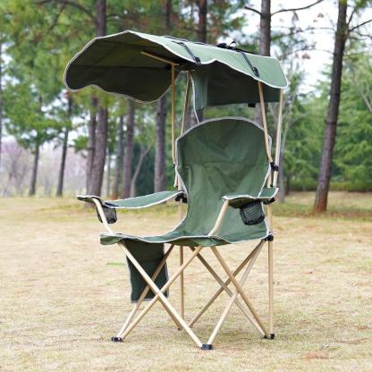New Upgrade Wide lawn chair, camping chairwith foldable sunshade