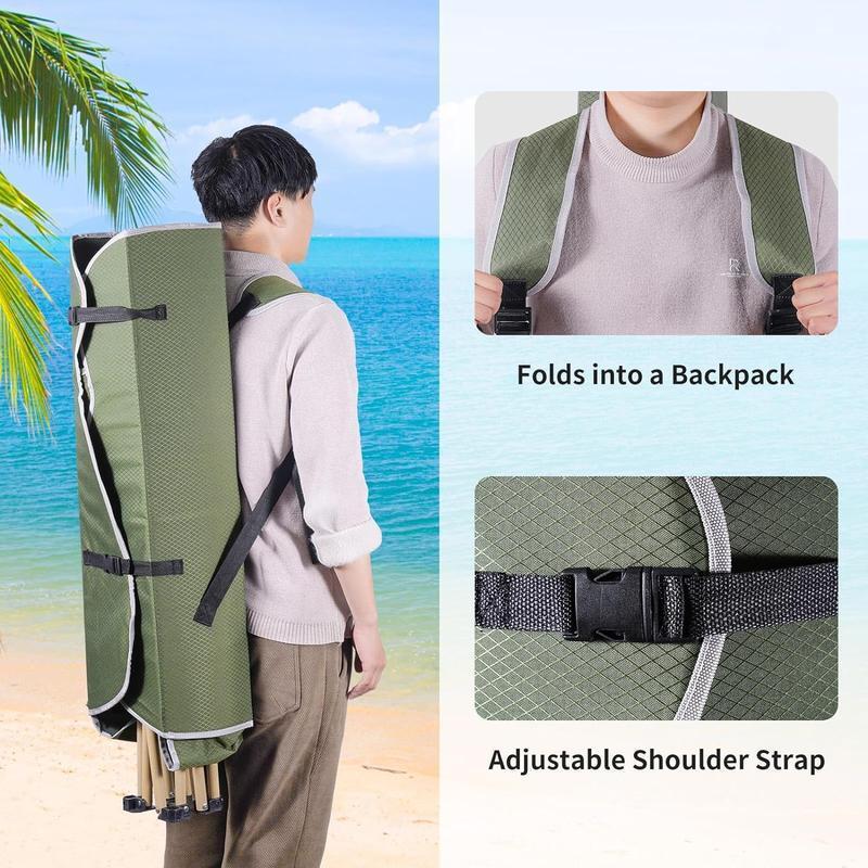 New Upgrade Wide lawn chair, camping chairwith foldable sunshade