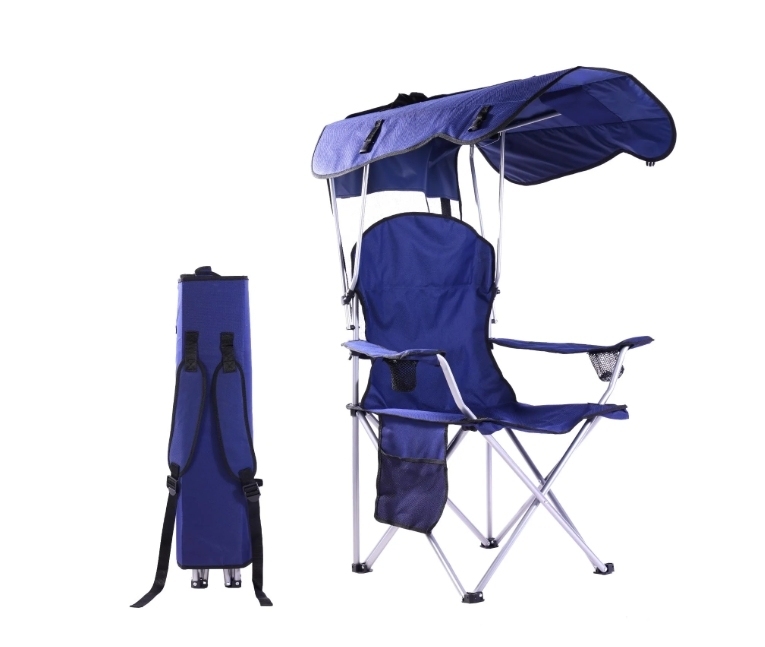 New Upgrade Wide lawn chair, camping chairwith foldable sunshade