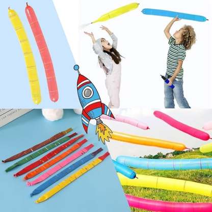 ✨LAST DAY ONLY 49% OFF🔥 [100 Pack] Rocket Balloons Plus 1 Easy-To-Use Pump - Party Pack