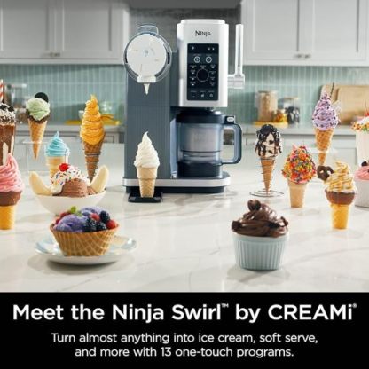 😍New Product Offers🔥Ninja Swirl by CREAMi Soft Serve & Ice Cream Machine