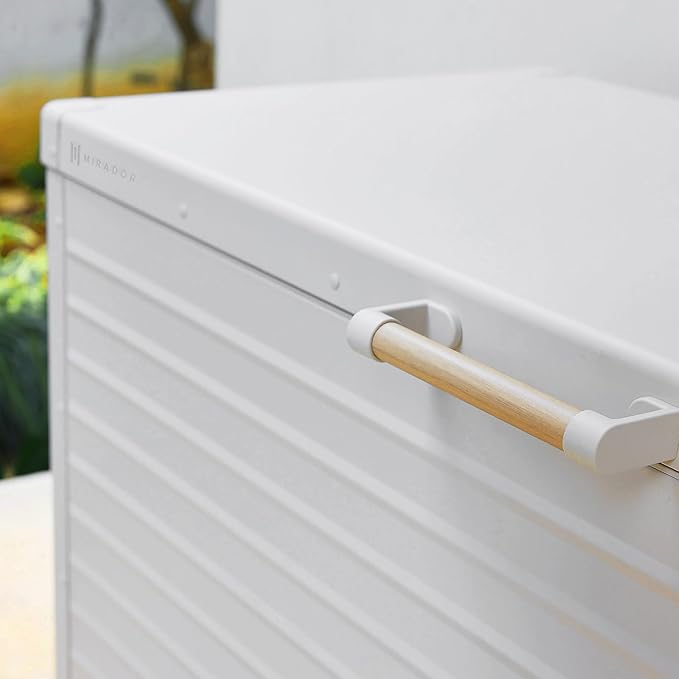 281 Gallon Large Outdoor Metal Deck Box with Wheels