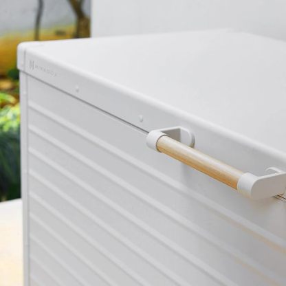 281 Gallon Large Outdoor Metal Deck Box with Wheels
