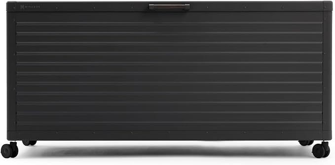 281 Gallon Large Outdoor Metal Deck Box with Wheels