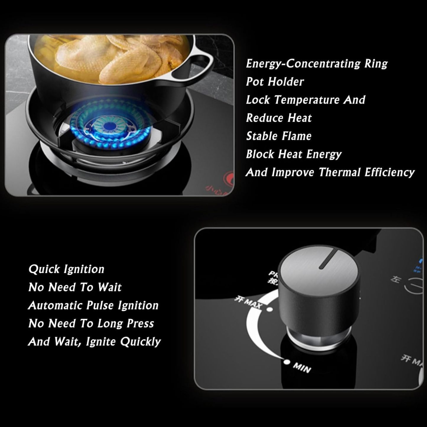 Gas Stove, with 2 Burners, 5.2KW with Timer Function