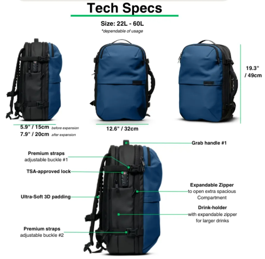 🌈LAST DAY 49% OFF🌈💝The best Backpack for travel
