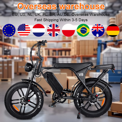 V8 Electric Bike: Unleash 1000W Power, 70KM Range—The Ultimate Fat - Tire Beast! 🚴♂️ 