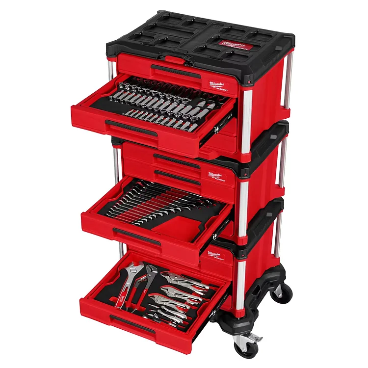 🔥🔥🔥2025 New Super Sale 366-pc Master Mechanics Hand Tool Set with PACKOUTTM Drawers and Dolly 1