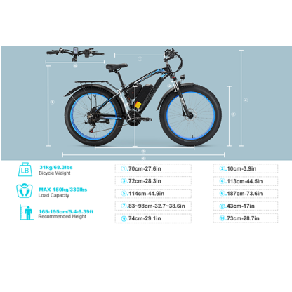 ✨Wide tire electric bike with 2000W 48V/17.5Ah removable battery 35MPH✨