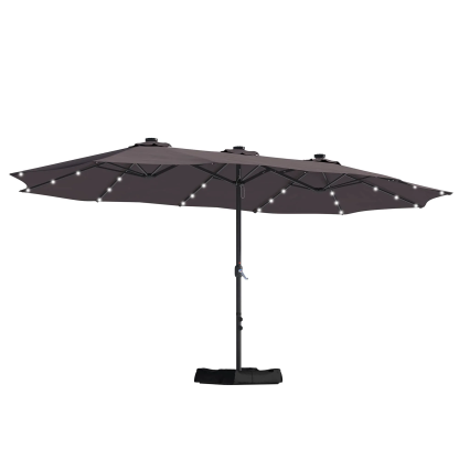 🏖️ 15ft Rectangular Patio Umbrella 🌦️—Double-Sided, Sturdy Steel, Free Shipping Included! Ideal for Outdoor Gatherings! 🎉