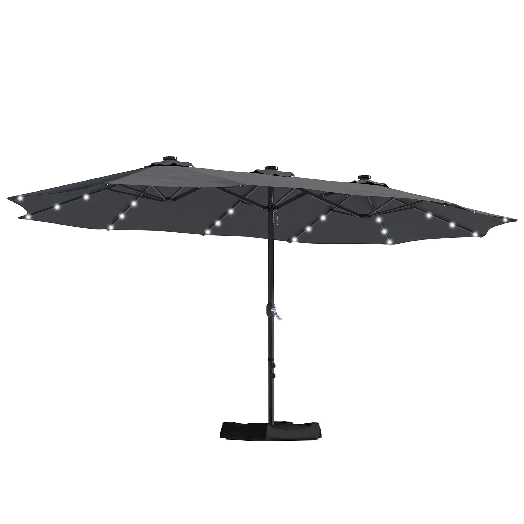 🏖️ 15ft Rectangular Patio Umbrella 🌦️—Double-Sided, Sturdy Steel, Free Shipping Included! Ideal for Outdoor Gatherings! 🎉