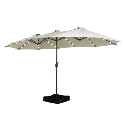 🏖️ 15ft Rectangular Patio Umbrella 🌦️—Double-Sided, Sturdy Steel, Free Shipping Included! Ideal for Outdoor Gatherings! 🎉