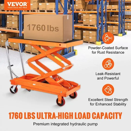 Hydraulic Lift Table Cart