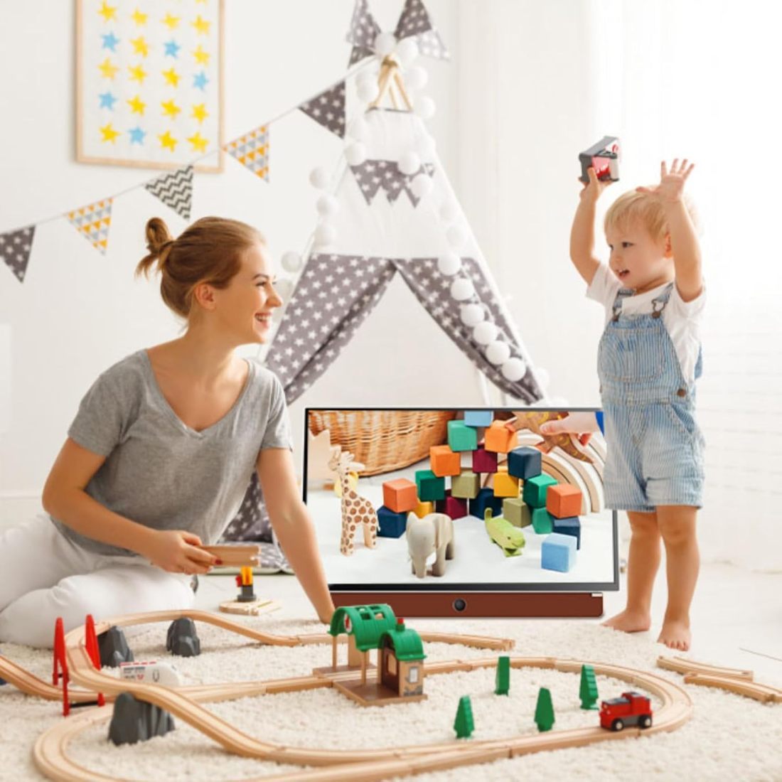 24-Inch Portable Smart Screen with Google TV, 3-Hour Battery