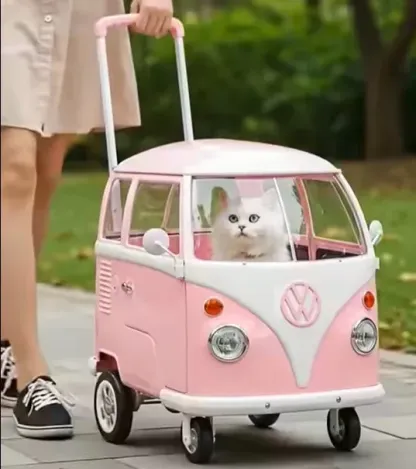 Volkswagen bus shape pet trolley bag