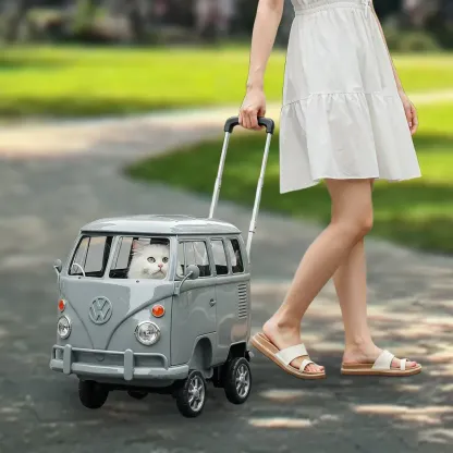 Volkswagen bus shape pet trolley bag