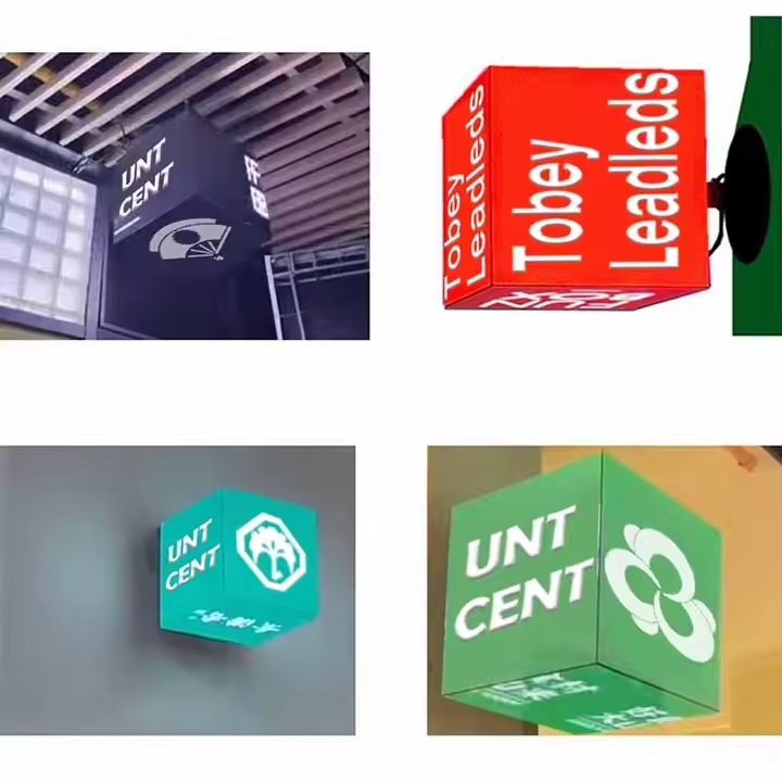 💡New design full color high resolution P2.5 P3 P3.91 P4 advertising cube light emitting diode display