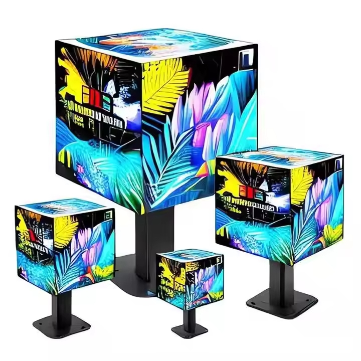 💡New design full color high resolution P2.5 P3 P3.91 P4 advertising cube light emitting diode display