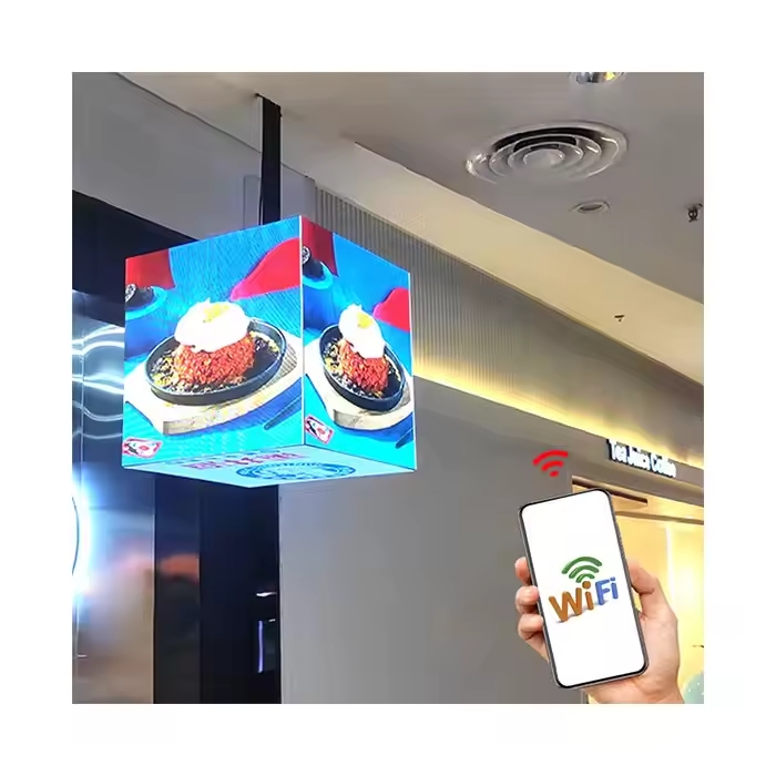 💡New design full color high resolution P2.5 P3 P3.91 P4 advertising cube light emitting diode display