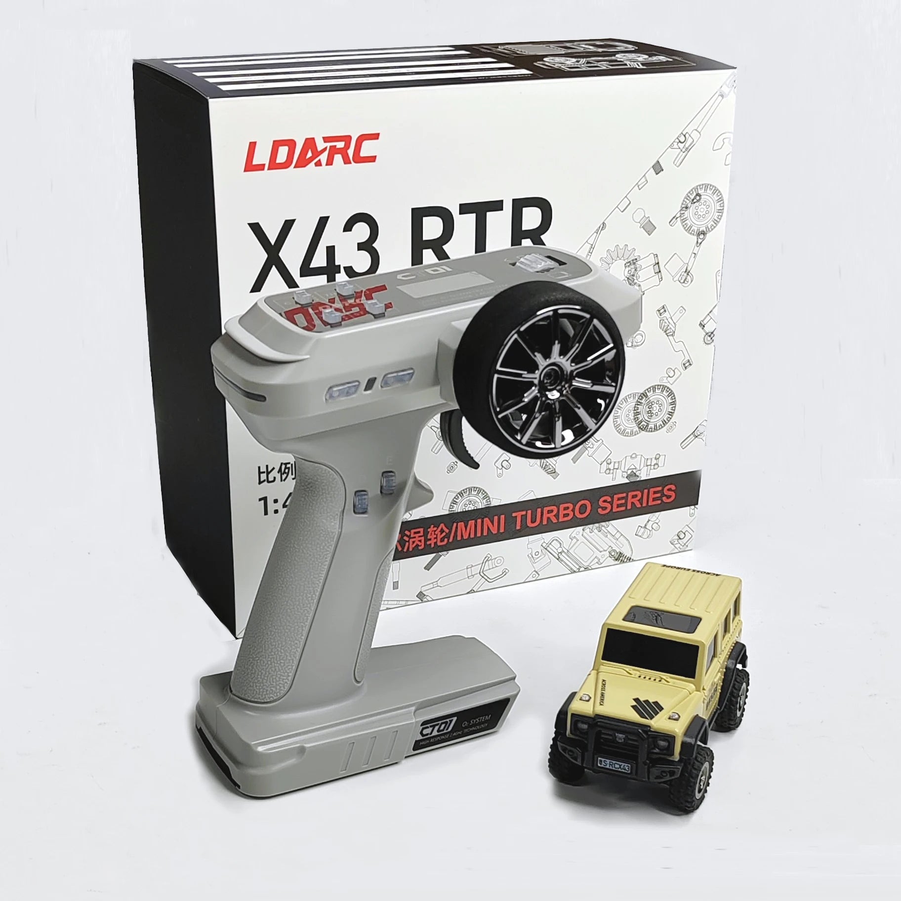🚗LDARC X43 RTR/BNR 1/43 Crawler turbo RC car 4WD