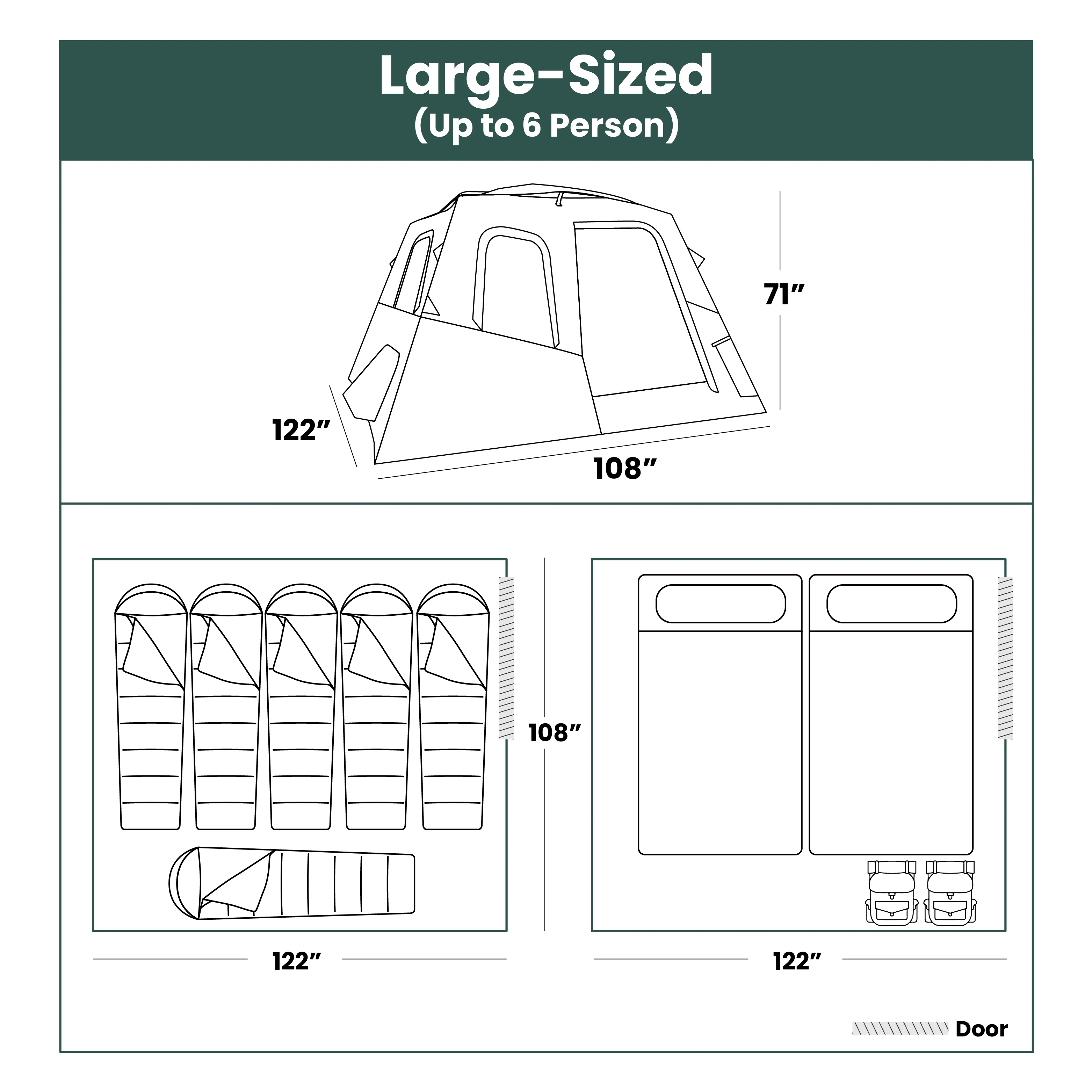 🔥2-Step Cabin Tent⛺Easiest, Fastest 1-Person Setup Inflatable Cabin Tent