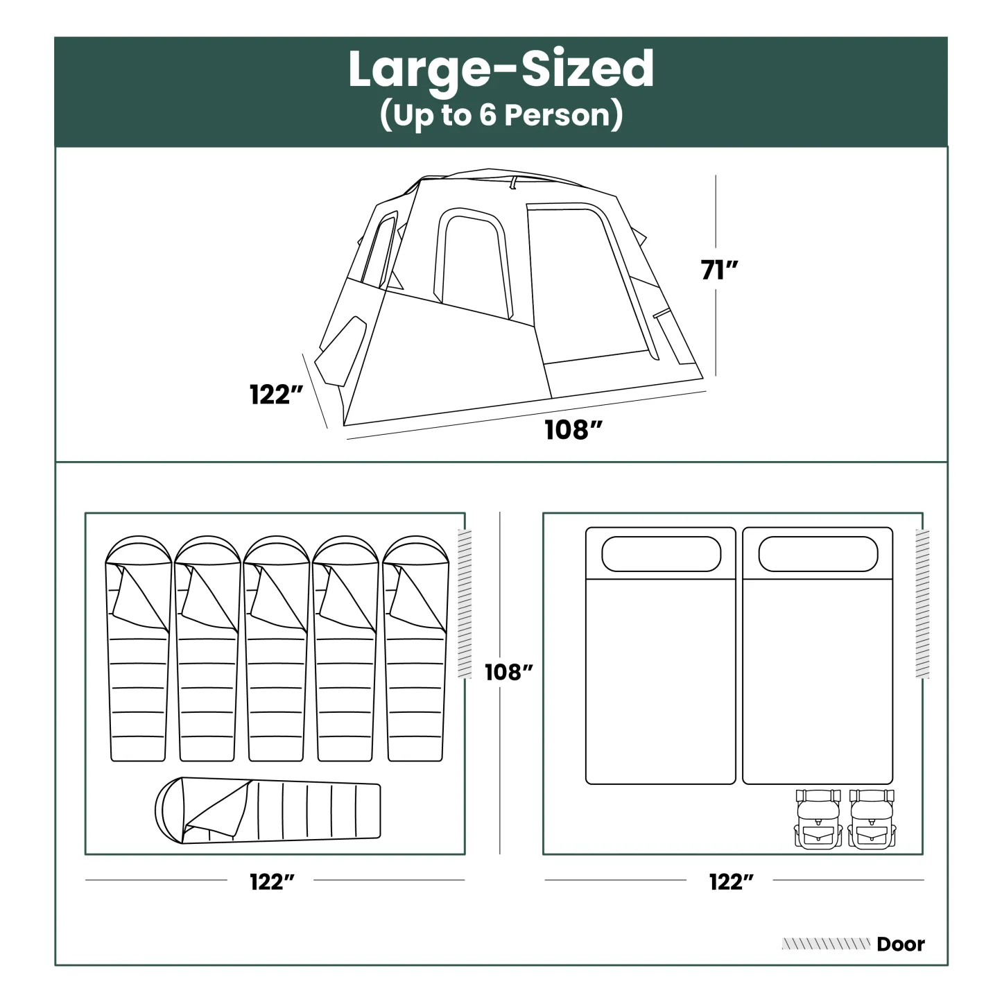 🔥2-Step Cabin Tent⛺Easiest, Fastest 1-Person Setup Inflatable Cabin Tent