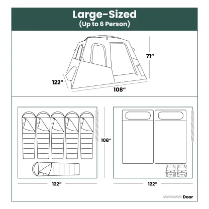 🔥2-Step Cabin Tent⛺Easiest, Fastest 1-Person Setup Inflatable Cabin Tent
