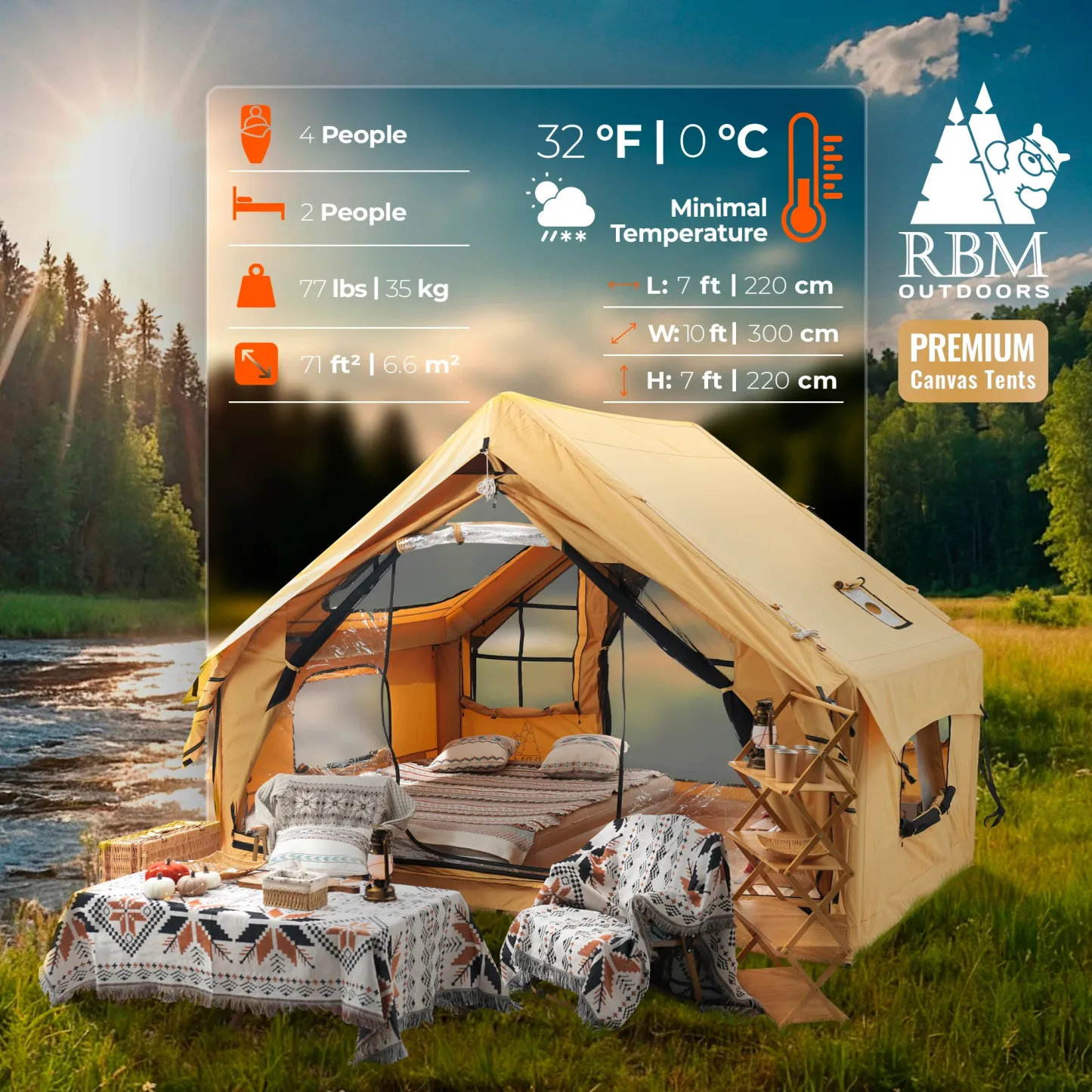 ⛺️RBM Inflatable tent Panda Medium for 1-4 person