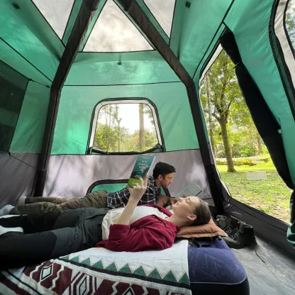 🔥2-Step Cabin Tent⛺Easiest, Fastest 1-Person Setup Inflatable Cabin Tent