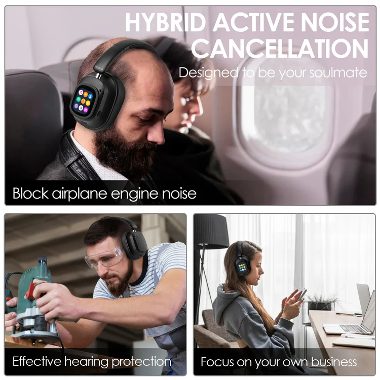 🎵JH-ANC930Plus Hybrid Headphone, Noise Cancelling Magnetic Touch Control