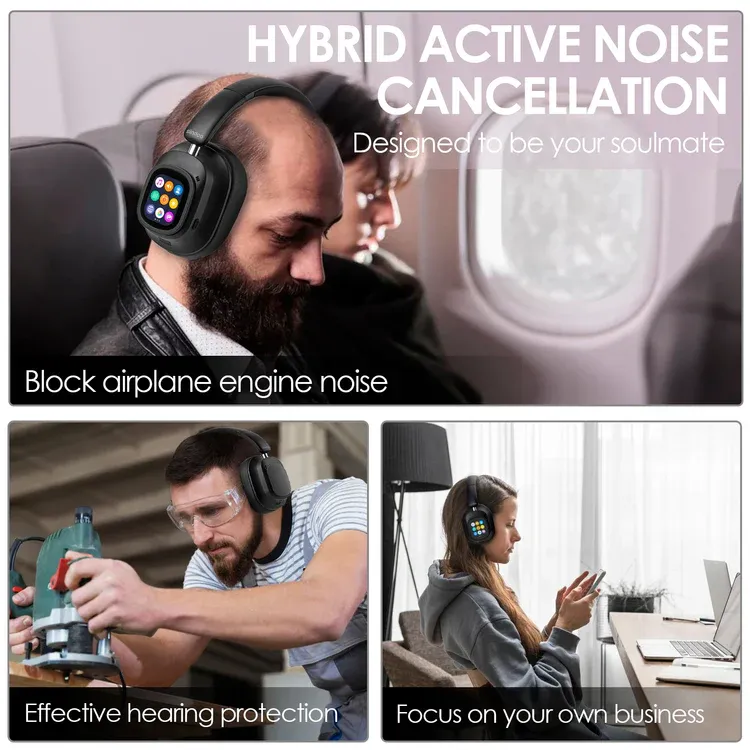 🎵JH-ANC930Plus Hybrid Headphone, Noise Cancelling Magnetic Touch Control