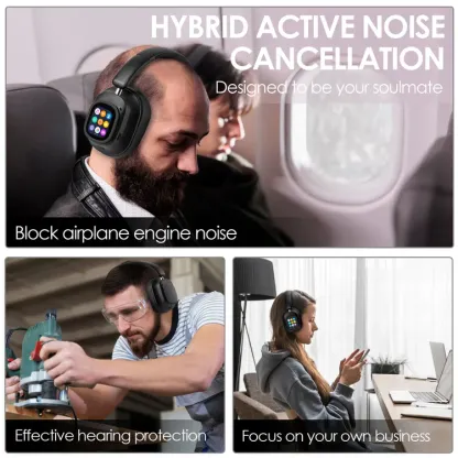 🎵JH-ANC930Plus Hybrid Headphone, Noise Cancelling Magnetic Touch Control