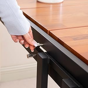 Convertible table to shelf