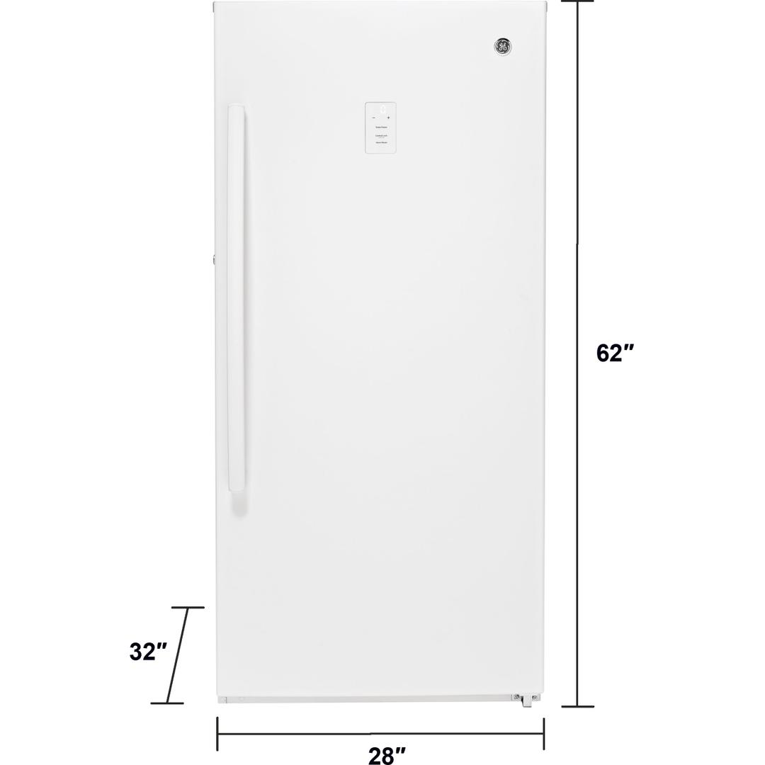 GE® 14.1 Cu. Ft. Frost-Free Garage Ready Upright Freezer