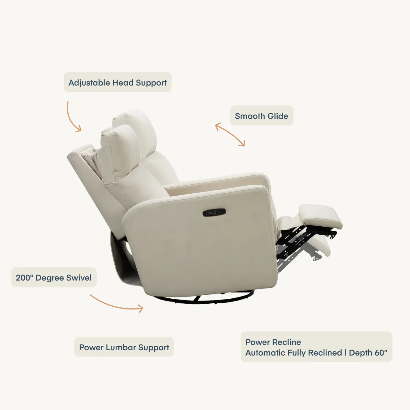 👶 The Glider Plus - Premium Nursery Power Recliner 